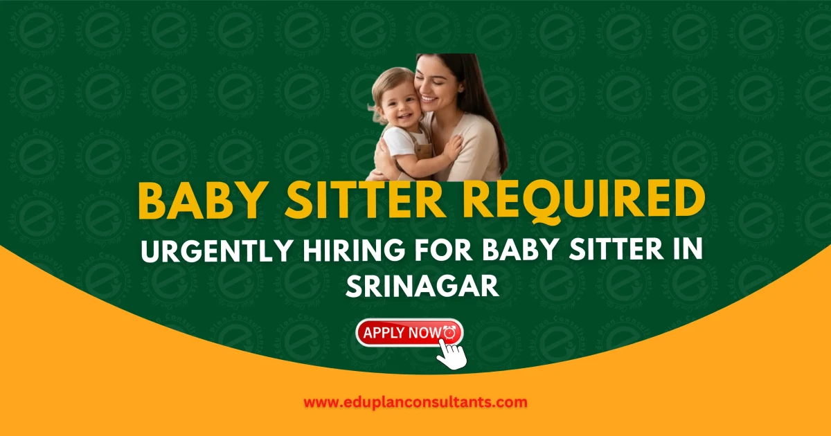 Babysitter Job Opening in Tulsi Bagh – Day Shift (8 AM to 4 PM)