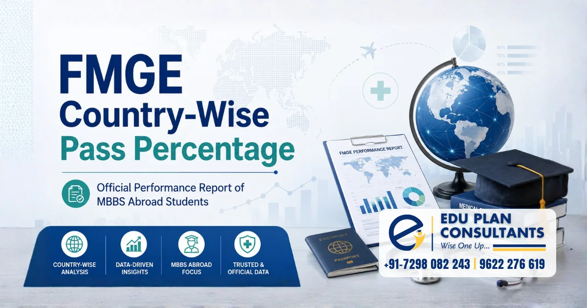 Edu Plan Consultants-FMGE Country-Wise Pass Percentage: Official Performance Report of MBBS Abroad Students