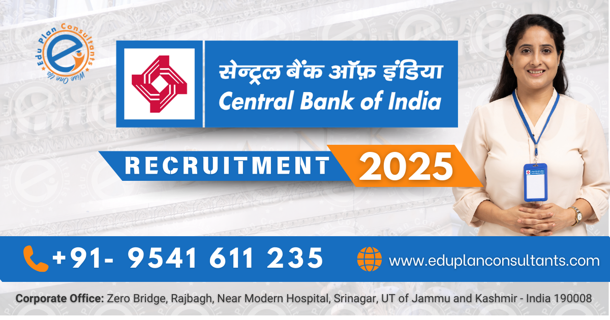 Edu Plan Consultants-Central Bank of India Recruitment 2025