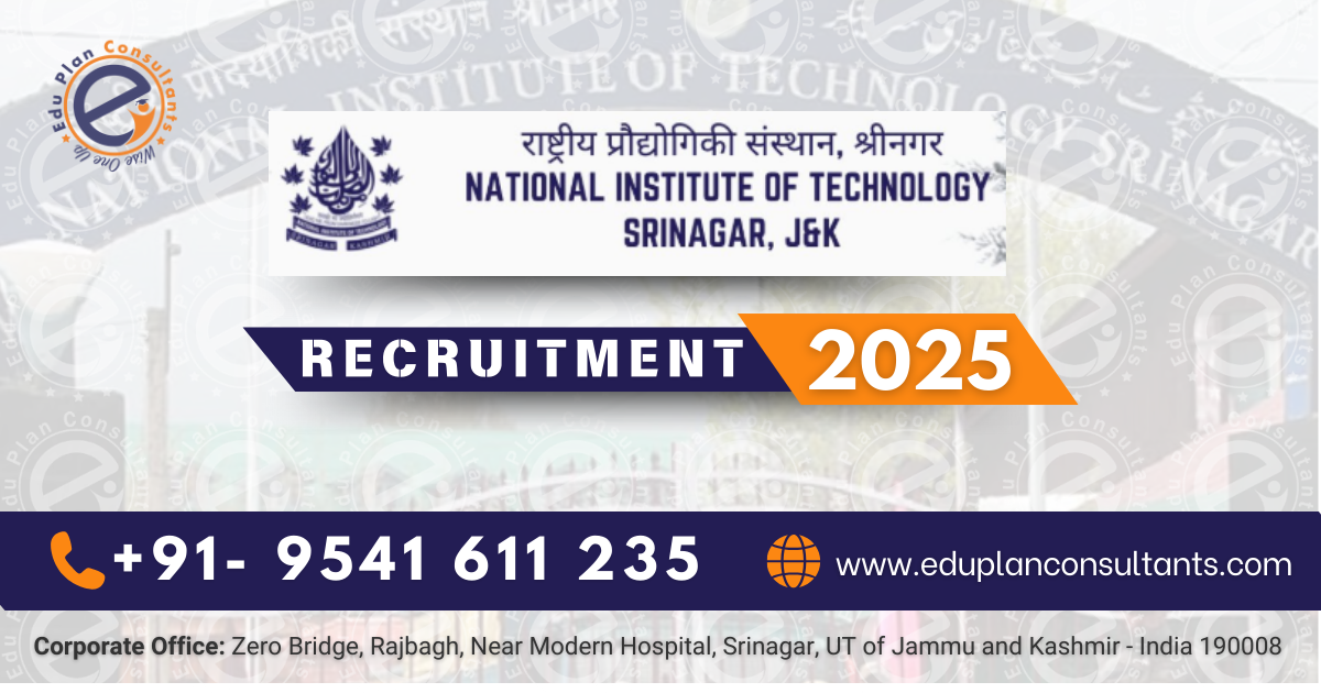 Edu Plan Consultants-NIT Srinagar Recruitment 2025