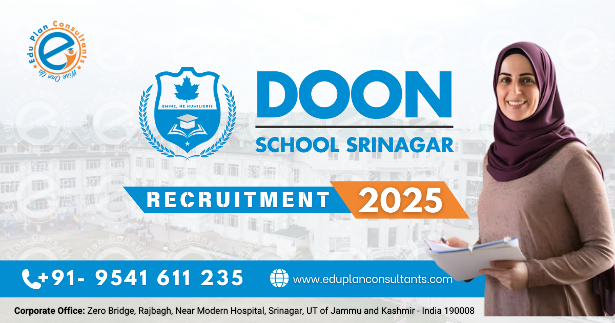 Edu Plan Consultants-Job Opportunities at Doon School, Srinagar