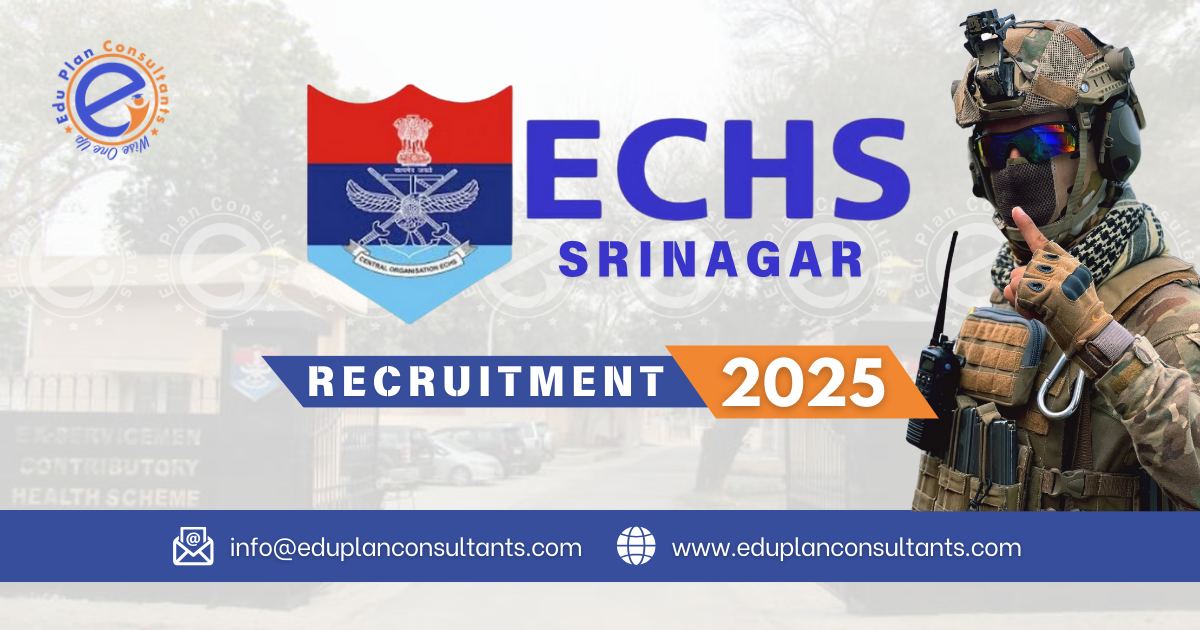 Edu Plan Consultants-Employment Opportunity at ECHS Polyclinic Srinagar