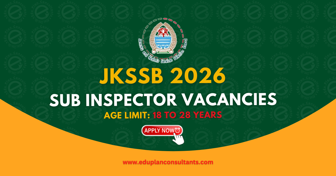 JKSSB Sub Inspector Recruitment 2026 – Apply Online for 104 Telecommunication Posts
